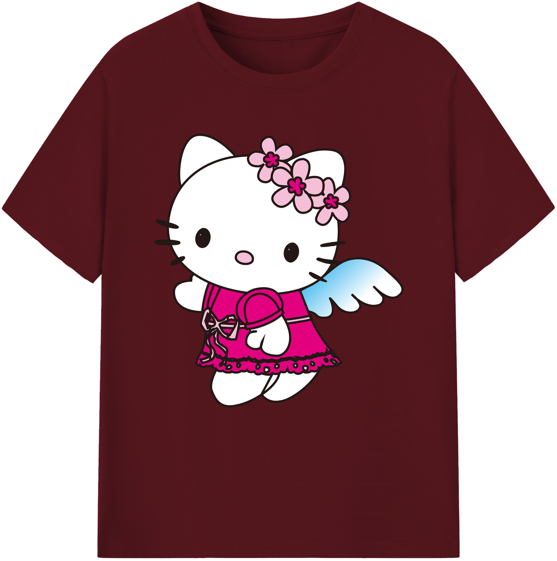 （画像用） Hello Kitty ハローキティ 綿100％半袖Tシャツ（フロントプリント）